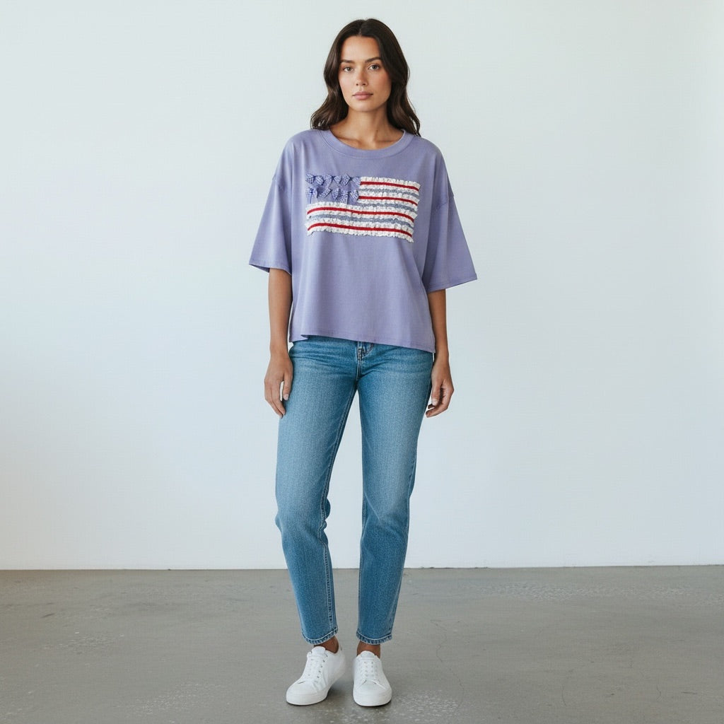 Blue Rareraw Women-Tops, Large